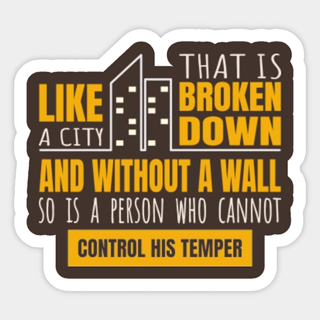 Control Temper Typography Bible Quotes Sticker by gilprays